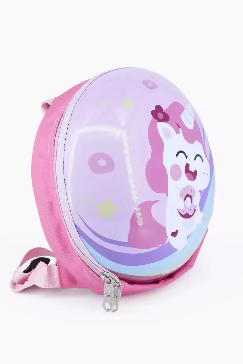 Blooming Pink Magical Unicorn Theme Kids Backpack - Pink