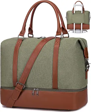 BLUBOON Travel Weekender Bag for Women Carry-on Tote Bag with Shoe Compartment Duffle Overnight Bag