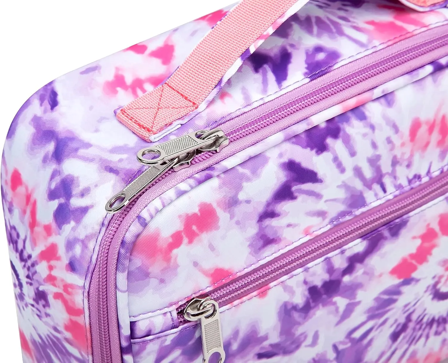 BLUEFAIRY Girls Backpack with Lunch Box Kids Bookbag Set Elemenatry School Bag 17" with insulated Lunch Bag Lunchbox Set Cute Back to School Gifts Mochilas Escolares para Niñas Tie Dye Purple