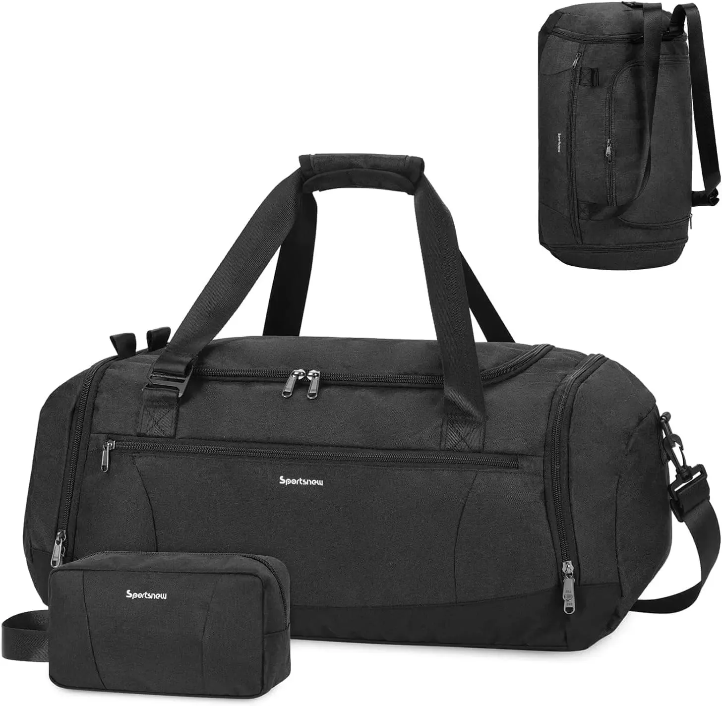 Bonus Overnight Gym Travel Pocket Efficient global logistics Bag Bag Backpack Compartment, Men Women Carry-On – Duffle Best choice Toiletry Sports – Shoe 43L & with Weekender for & Wet Bag