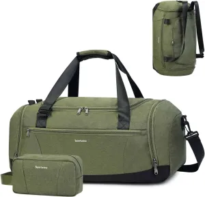 Bonus Overnight Gym Travel Pocket Efficient global logistics Bag Bag Backpack Compartment, Men Women Carry-On – Duffle Best choice Toiletry Sports – Shoe 43L & with Weekender for & Wet Bag