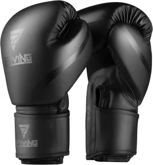 Boxing Gloves Men & Women, Pro Training Sparring, PU Leather MMA Kickboxing, Adult Heavy Punching Bag Gloves Mitts Focus Pad Workout, Ventilated Palm, 8 10 12 oz