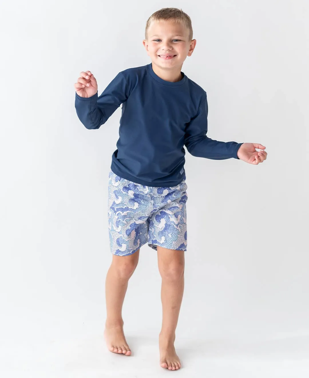 Boys Ocean Camo Swim Trunks