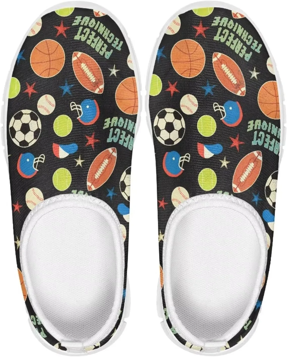 Boys Slip On Sneakers Shoes Kids Tennis Running Shoes Sport Themed