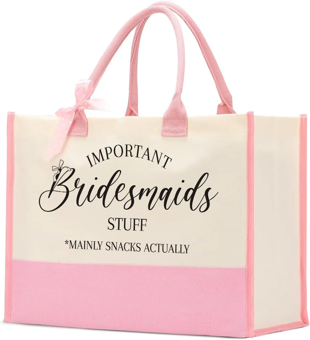 Bride Bridesmaid Mother of The Bride Mother of The Groom Gifts for Women Canvas Tote Bag