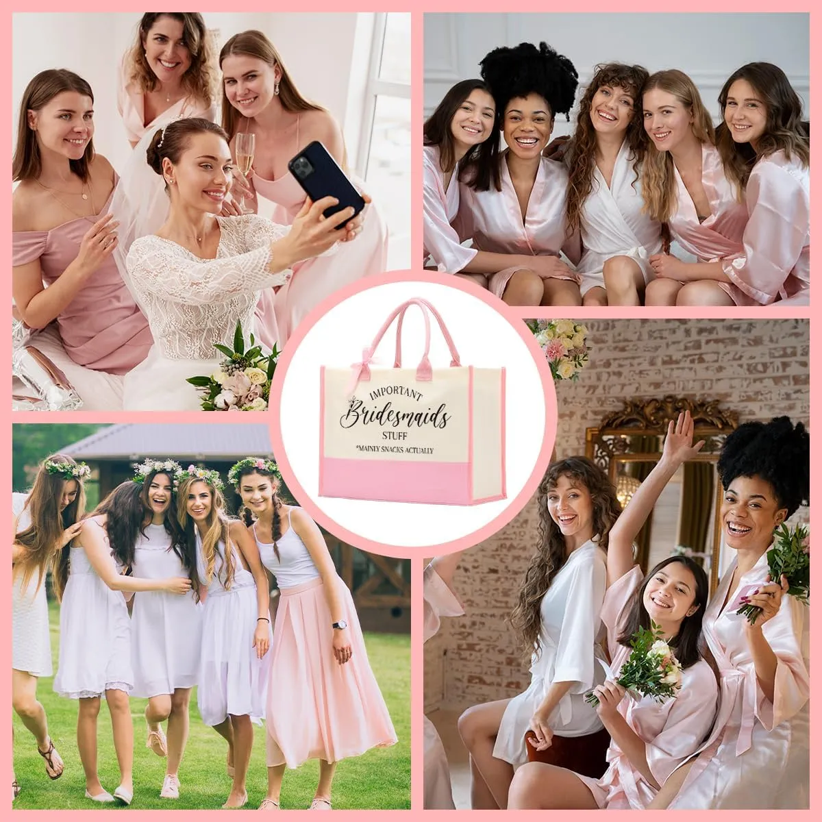 Bride Bridesmaid Mother of The Bride Mother of The Groom Gifts for Women Canvas Tote Bag