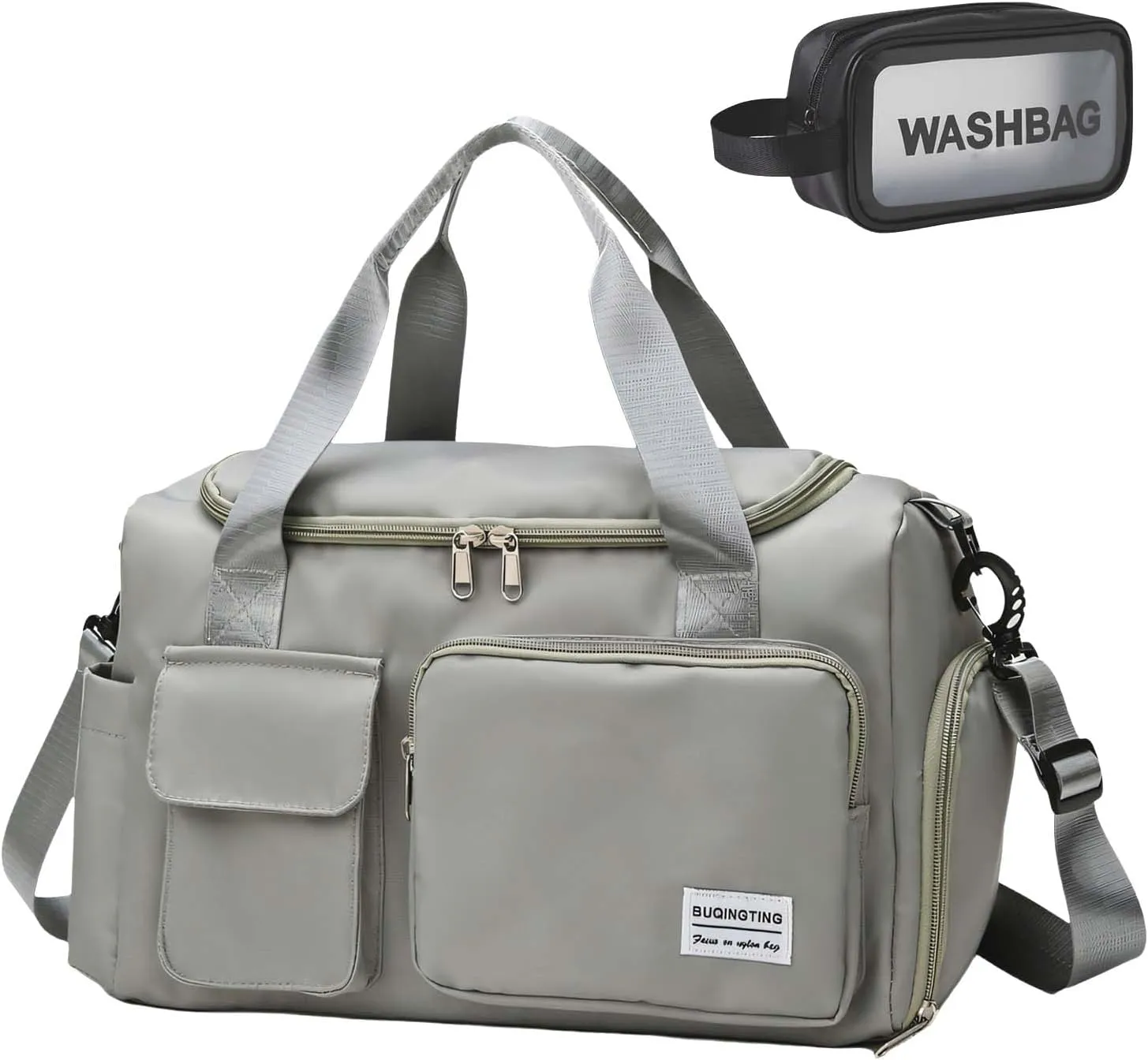 BUQINGTING Gym Bag for Men Women with Shoe Compartment, Cute Travel Duffle Bag for Women, Weekender Overnight Bag, Carry on Tote Bag Sport Duffel bag for Dance, Swim