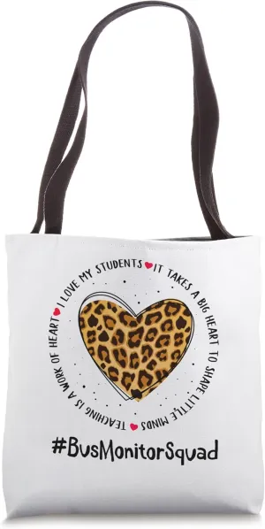 BUS MONITOR SQUAD Appreciation WEEK Back To School Team Tote Bag