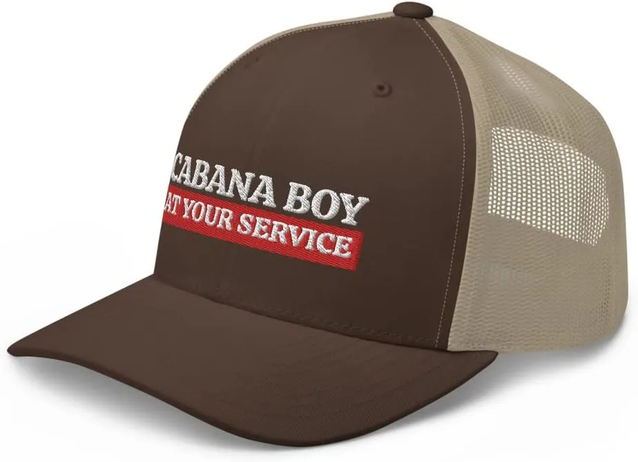 Cabana Boy Hat - at Your Service, Pool Boy Gift, My Cabana Boy, Outdoors Beach, Trucker Cap Mesh Hat Mens