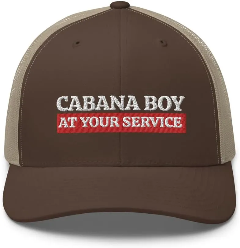 Cabana Boy Hat - at Your Service, Pool Boy Gift, My Cabana Boy, Outdoors Beach, Trucker Cap Mesh Hat Mens