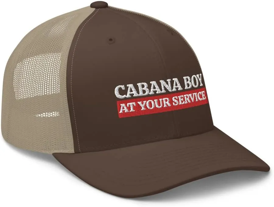 Cabana Boy Hat - at Your Service, Pool Boy Gift, My Cabana Boy, Outdoors Beach, Trucker Cap Mesh Hat Mens