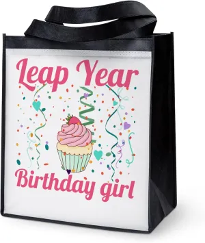 CafePress Leap Year Birthday Girl Reusable Grocery Tote Bag Reusable Collapsible Grocery Bag