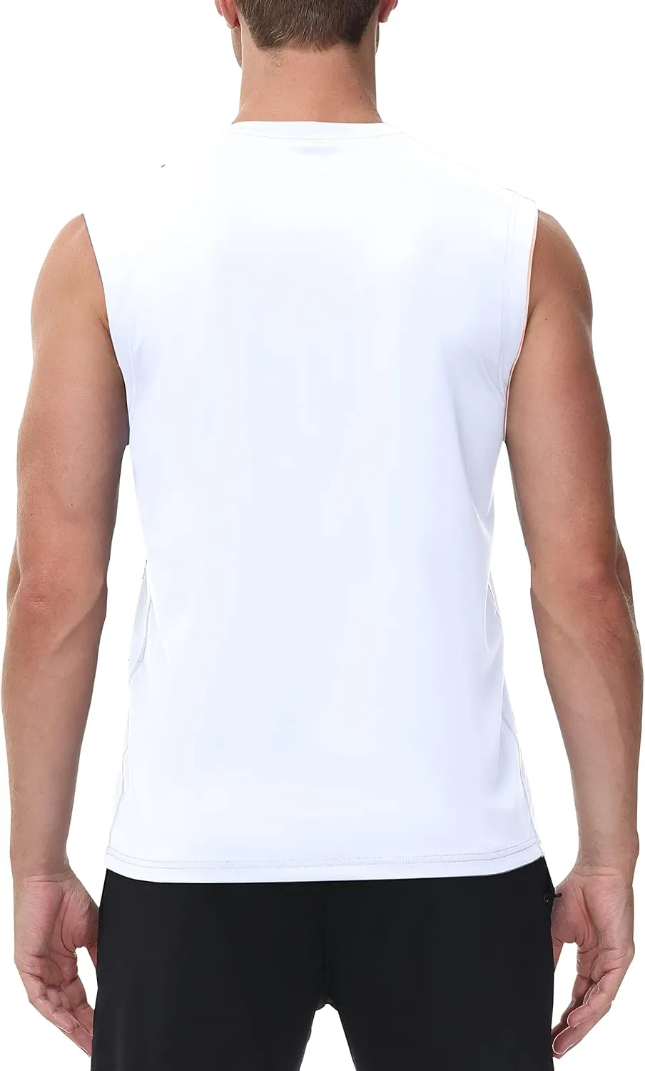 Cakulo Men's Workout Swim Sleeveless Shirts Quick Dry Beach Pool Tech Running Athletic Exercise Muscle Tank Top Big and Tall