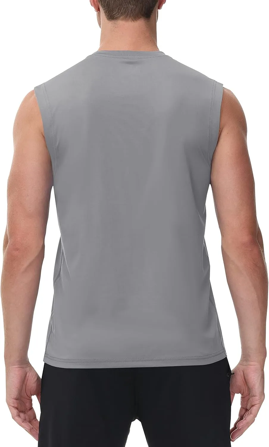 Cakulo Men's Workout Swim Sleeveless Shirts Quick Dry Beach Pool Tech Running Athletic Exercise Muscle Tank Top Big and Tall