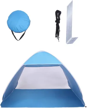 Camping Tent Outdoor Tent Shelter Sun Shelter, Lightweight Beach Sun Shade Tent, Portable Tent for Hiking Travel Picnic Camping Fishing Tent Beach Tent Blue, Pop Up Sun Shelter