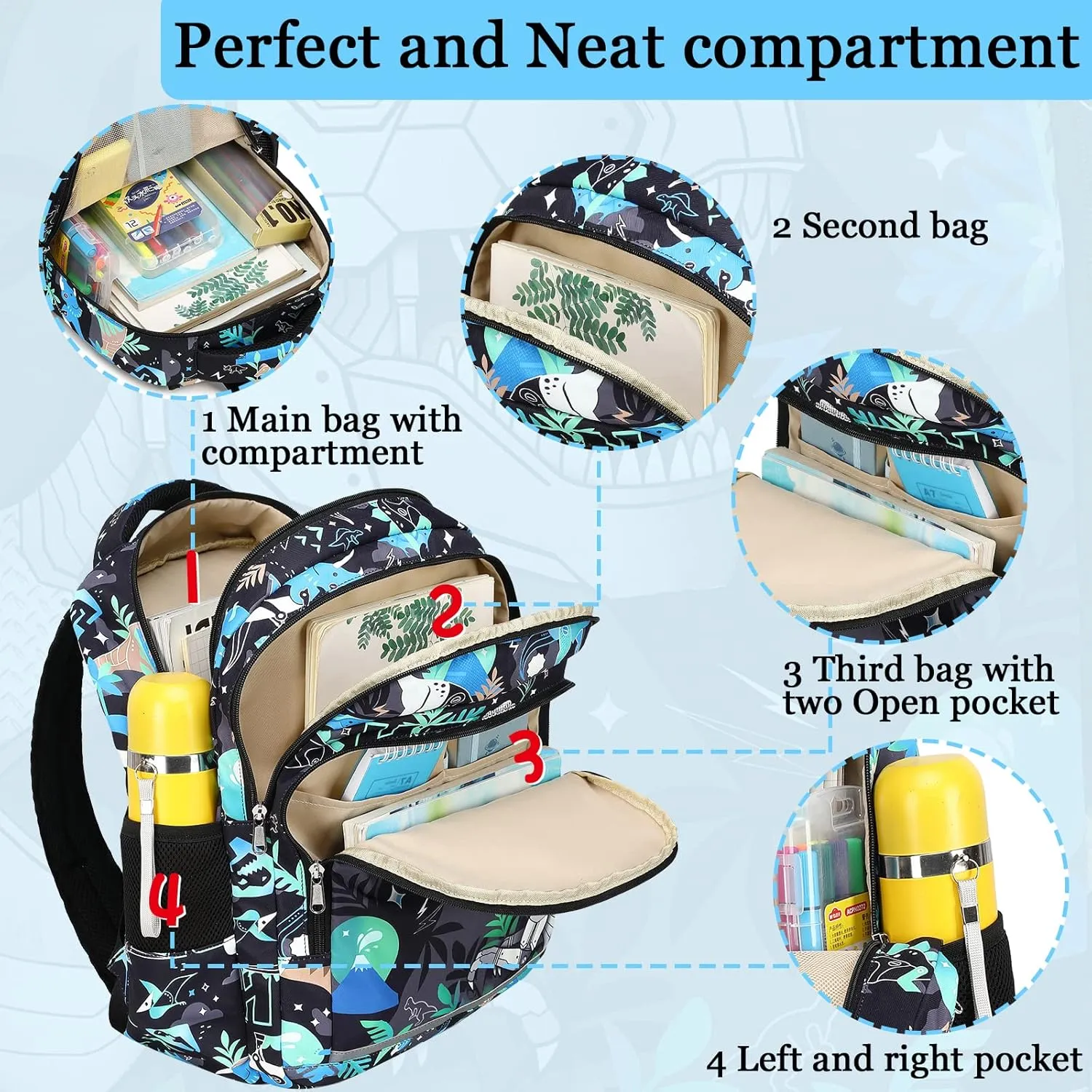 CAMTOP Kids Backpack for School Boys Girls Preschool Kindergarten Elementary Bookbag