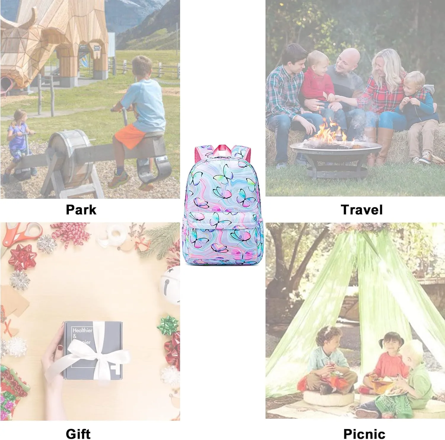 CAMTOP Preschool Backpack for Kids Girls Small Backpack Purse Kindergarten School Bookbags for Toddler Travel