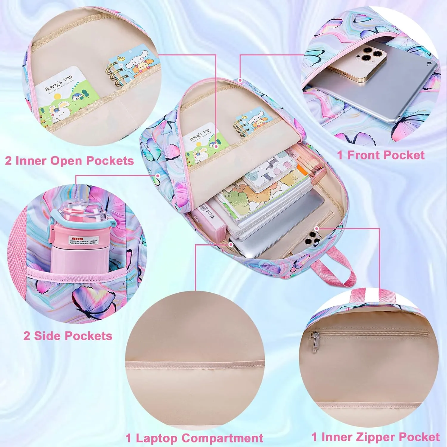 CAMTOP Preschool Backpack for Kids Girls Small Backpack Purse Kindergarten School Bookbags for Toddler Travel