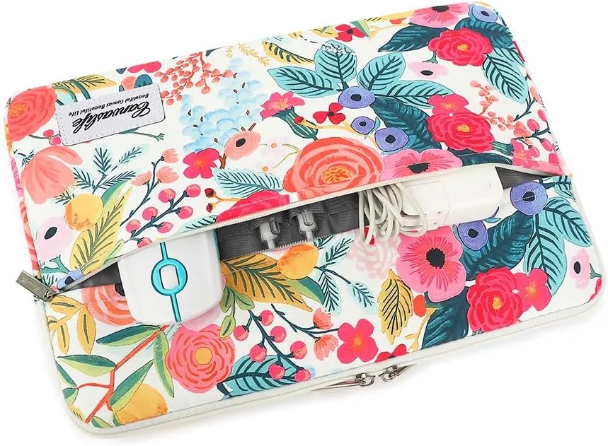 Canvaslife Garden Rose Waterproof Patten Laptop Sleeve 14 inch 14.0 inch Laptop case Bag