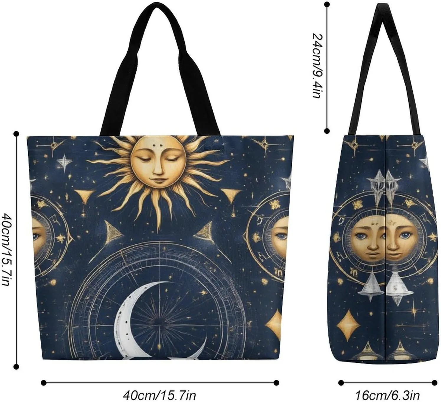 Casual Grocery Shopping Bag, Portable Beach Shoulder Bags Reusable Tote Bag for Travel Office