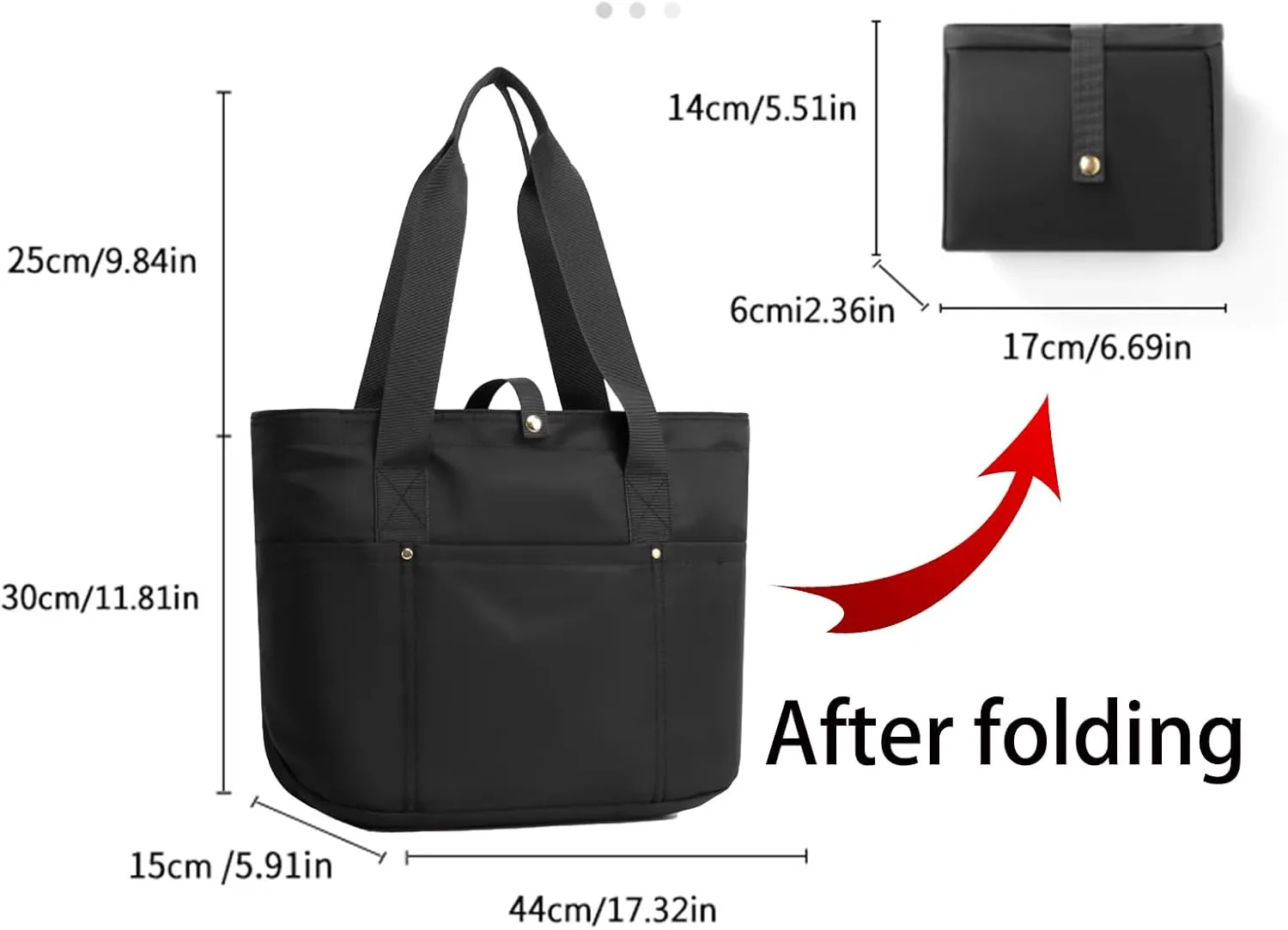 Casual Tote Bag for Women Large Shoulder Bag Handbag for Travel Work Foldable Shopping Bag