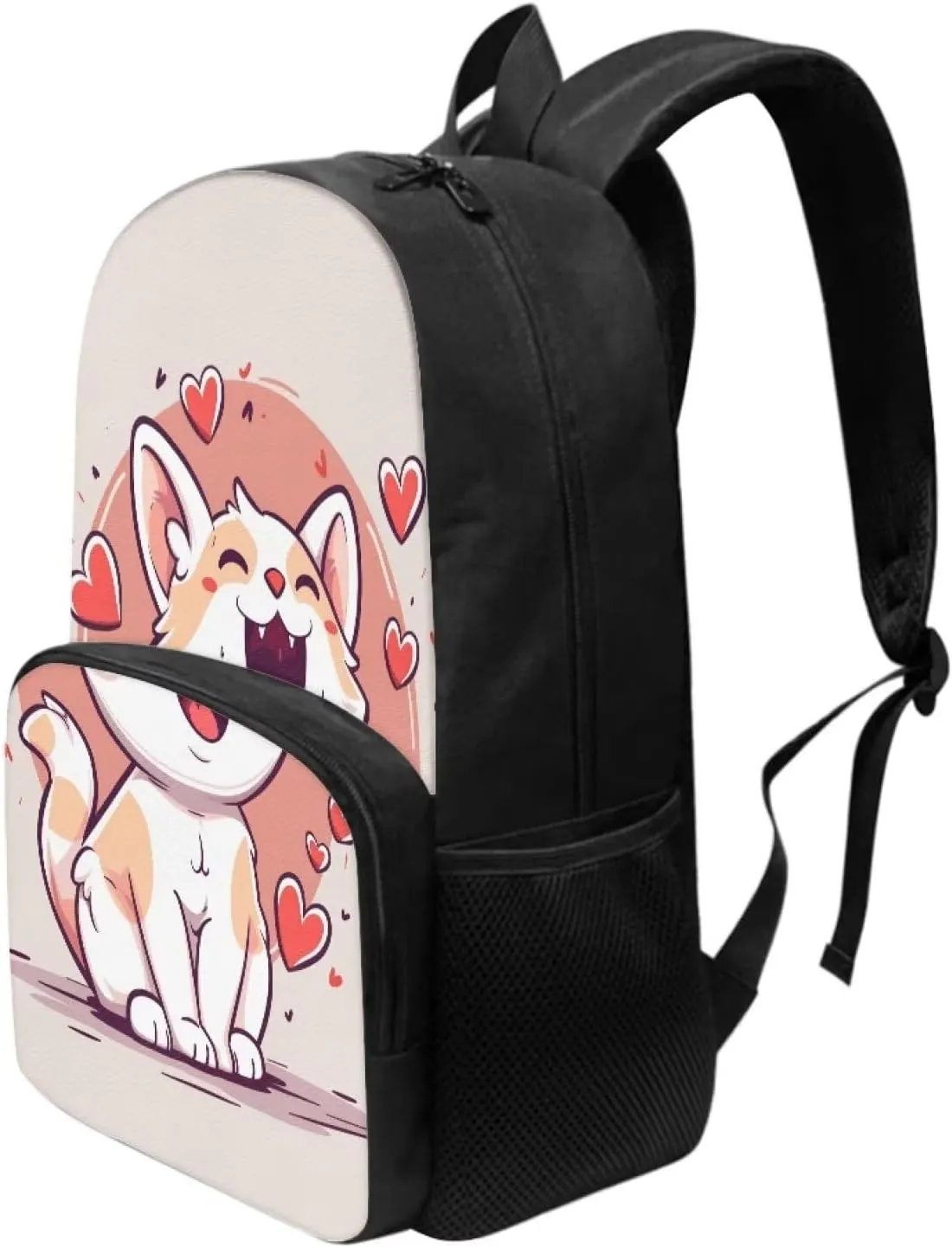 Cat Print Kids Backpack for Girls Bookbags Preschool Backpack Toddler Daycare School Bag Elementary Kindergarten Lightweight Kids Backpack for High School