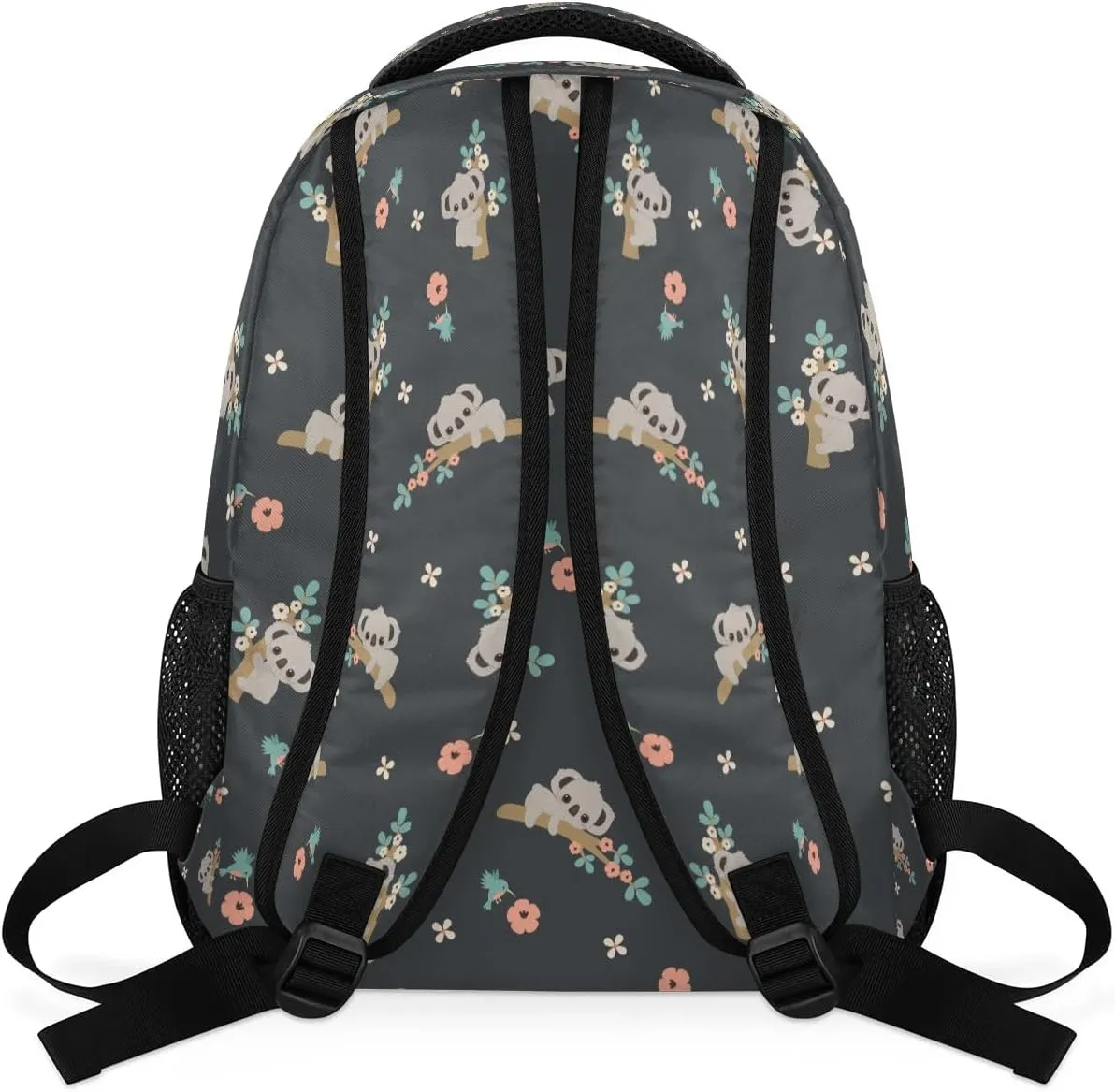 cfpolar Koala Backpack for School, Koala Forest Branch Flower Laptop Backpack Water Resistant Bookbag Computer Bag Travel Hiking Camping Rucksack Daypack Shoulder Bag for Teenager Boys Girls Kids