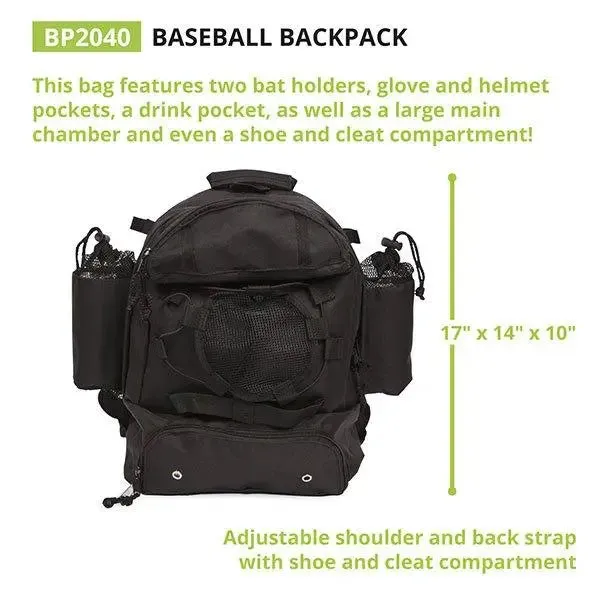 Champion Pro Baseball/Softball Backpack bat/Equipment Bag BP2040