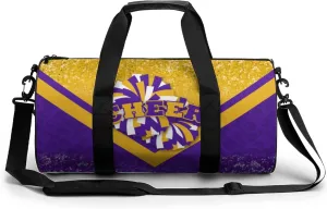 Cheer Duffle Bag for Cheerleaders, Cheerleading Gym Bag for Women, Travel Bag Duffel Bag, Carry on Weekender Bag (Gold&Purple)