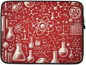 Chemistry Science Equation Shockproof Laptop Sleeve Case Computer Carrying Bag Protective Water-Resistant Handbag