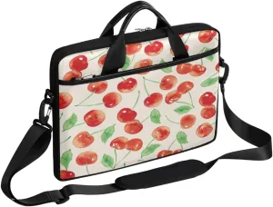 Cherry Blossom Cat Kitten Laptop Shoulder Messenger Bag Waterproof Laptop Briefcase Handle Padded Strap