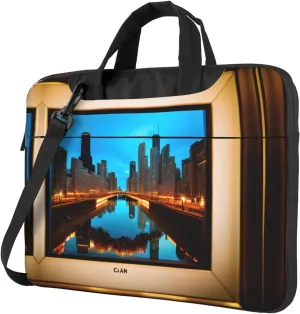 Chicago Reflected Laptop Bag - Shockproof & Stylish Laptop Handbag For Unique And Safe Laptop Transportation
