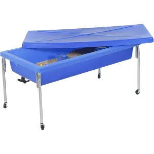 Children's Factory 1150-24 Activity Table & Lid Set, 24" Tall, Blue, Children's Sensory Sand & Water Play Equipment for Preschool/Classroom/Daycare