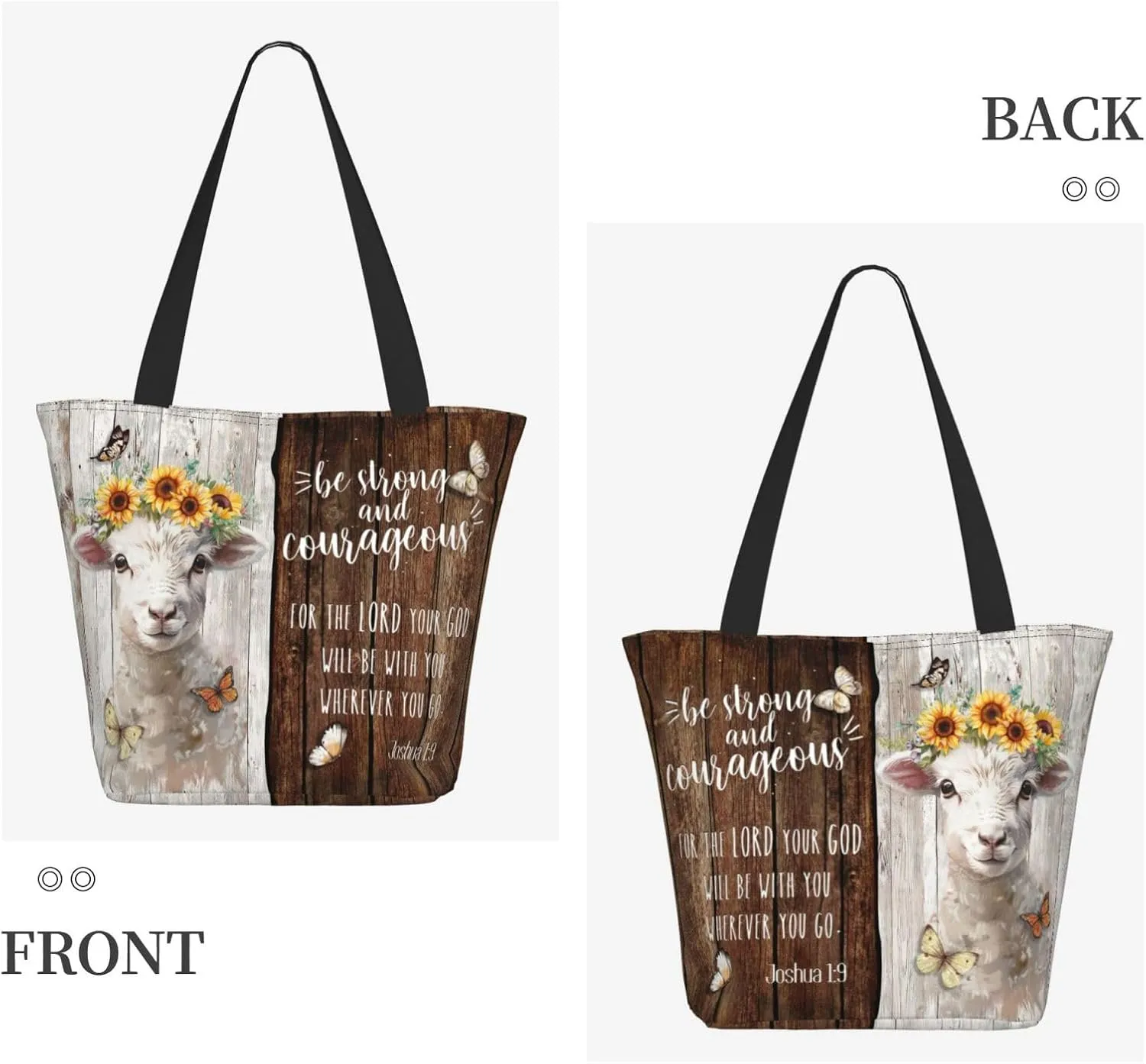 Christian Tote Bags for Women Bible Bags for Women Religious Gifts Bible Church Bag Reusable Grocery Shopping Bag