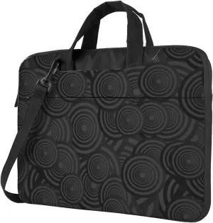 Circle Concentric Lightweight 13-15.6 Inch Laptop Bag For Man And Women, Computer Messenger Bag, Trendy Shoulder Strap Design