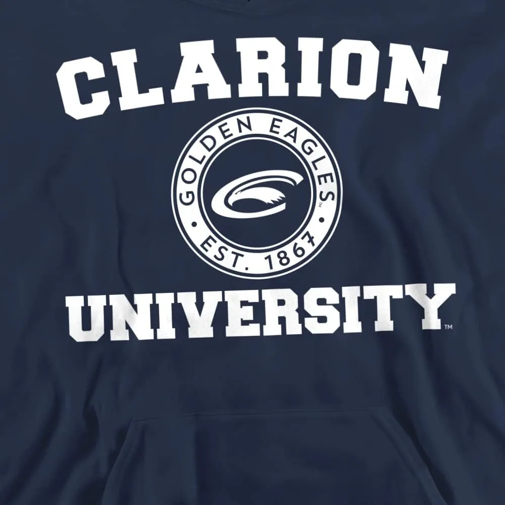 Clarion University Official Circle Logo Youth Kids Boy/Girls Pull-Over Hoodie Sweatshirt