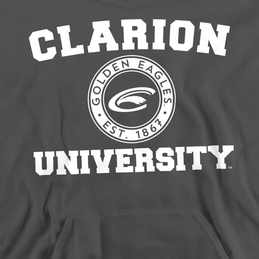 Clarion University Official Circle Logo Youth Kids Boy/Girls Pull-Over Hoodie Sweatshirt