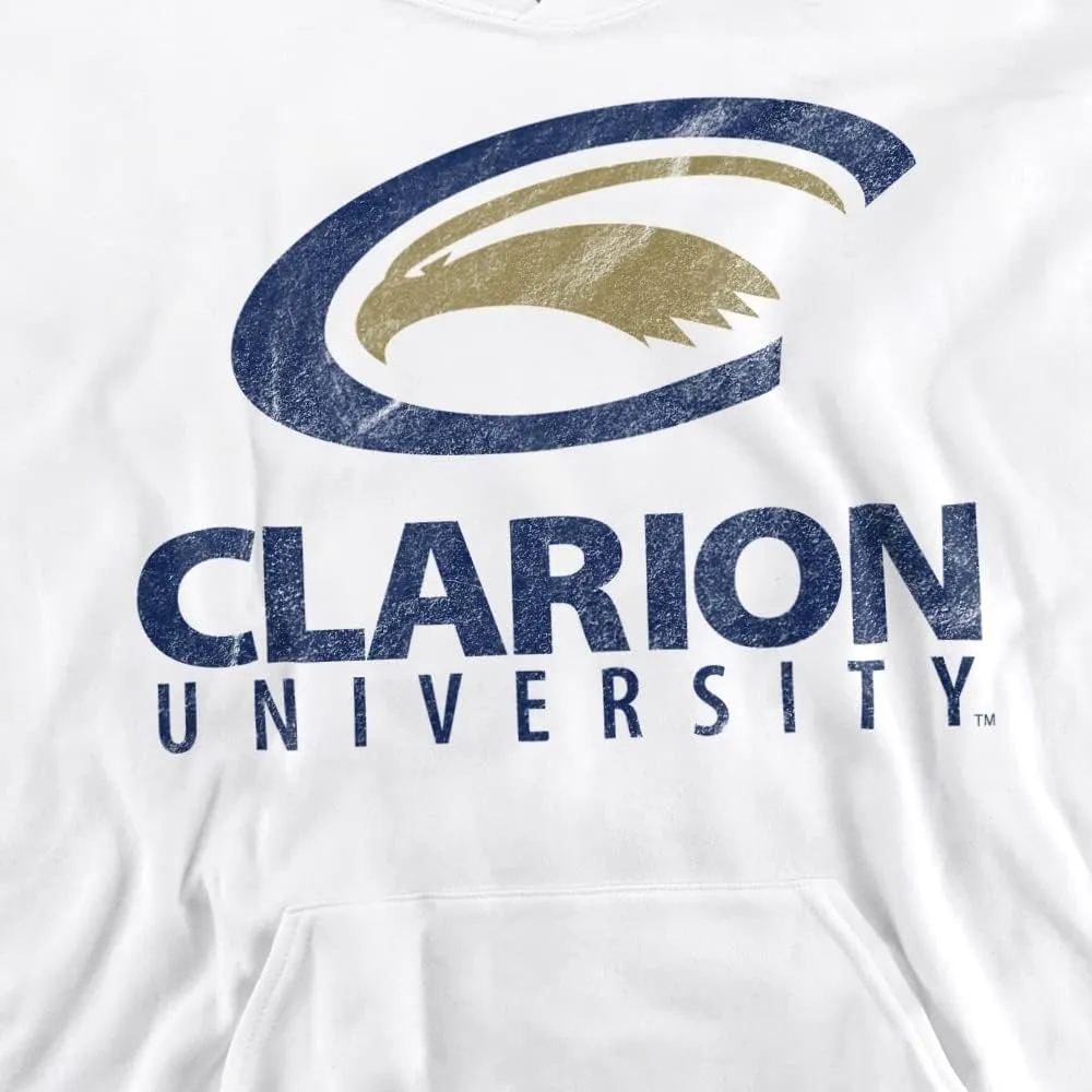 Clarion University Official Distressed Primary Logo Youth Kids Boy/Girls Pull-Over Hoodie Sweatshirt