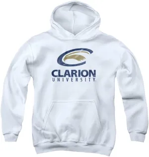 Clarion University Official Distressed Primary Logo Youth Kids Boy/Girls Pull-Over Hoodie Sweatshirt