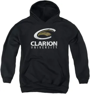 Clarion University Official Distressed Primary Logo Youth Kids Boy/Girls Pull-Over Hoodie Sweatshirt