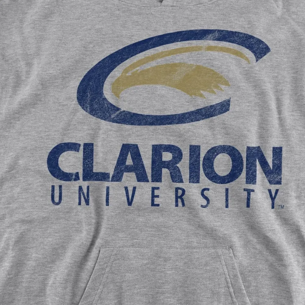 Clarion University Official Distressed Primary Logo Youth Kids Boy/Girls Pull-Over Hoodie Sweatshirt