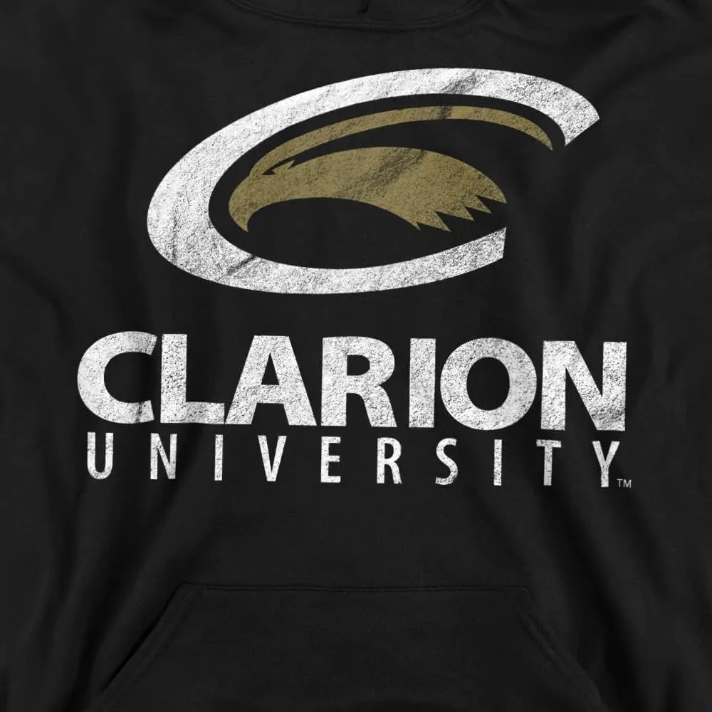 Clarion University Official Distressed Primary Logo Youth Kids Boy/Girls Pull-Over Hoodie Sweatshirt