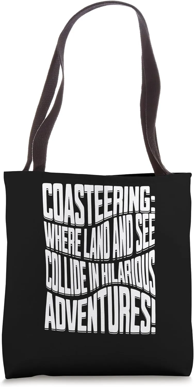 coasteering beach sand coasteer cliff diving coasteering Tote Bag