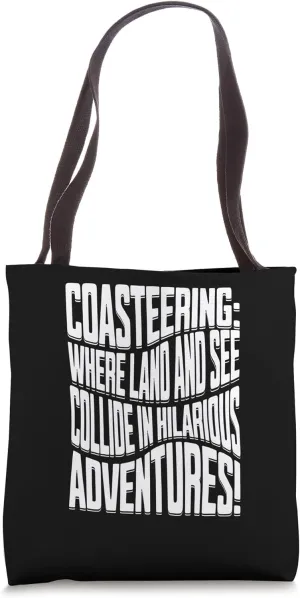 coasteering beach sand coasteer cliff diving coasteering Tote Bag