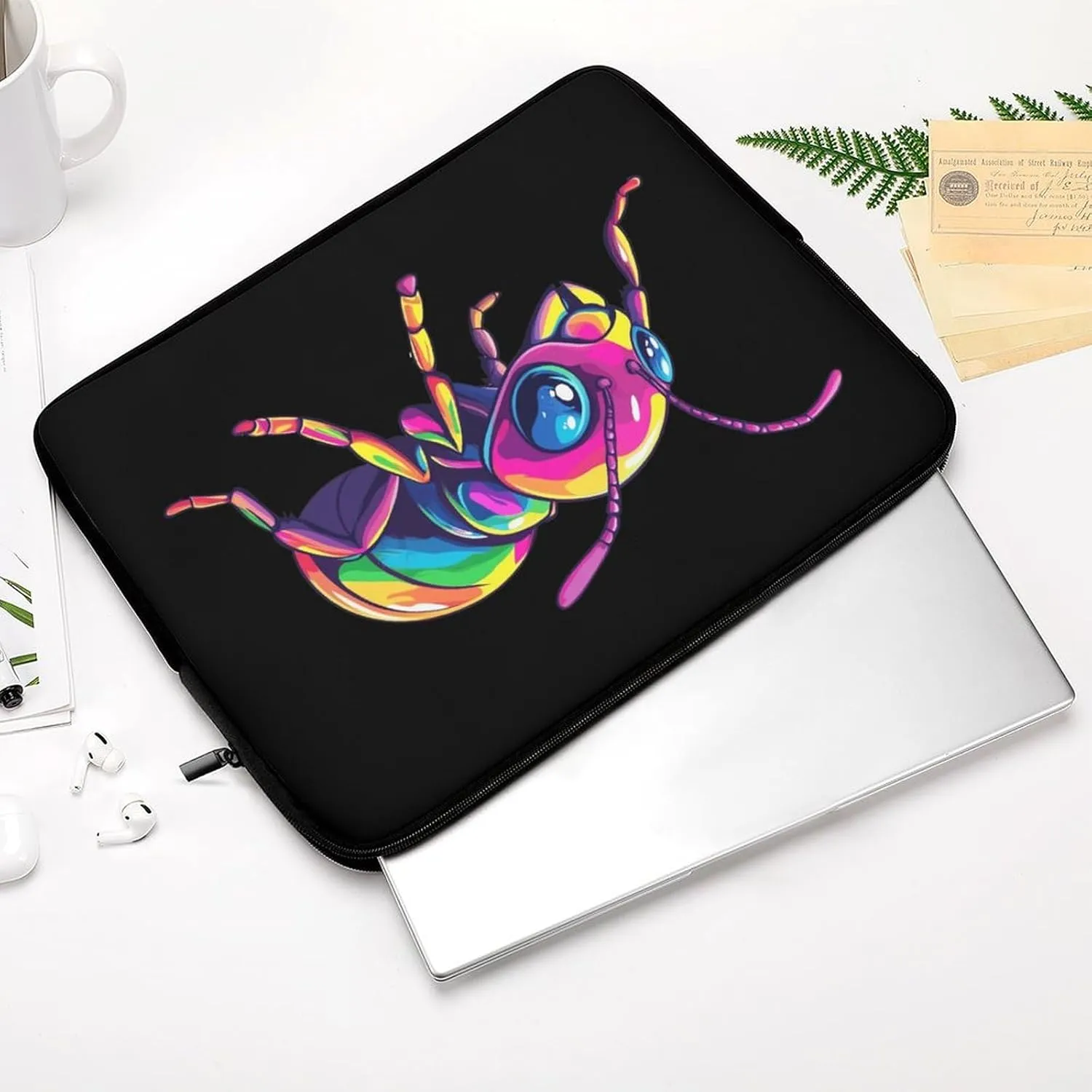 Colorful Insects Ant Laptop Case Sleeve Bag 13inch Durable Shockproof Protective Computer Carrying Cover Briefcase