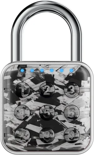 Combination Lock, Combination Lock for Locker, Locker Lock & Gym Locker Lock - High Security, Easy to Use for Gym, School, Travel, Outdoor (Abstract Shards)