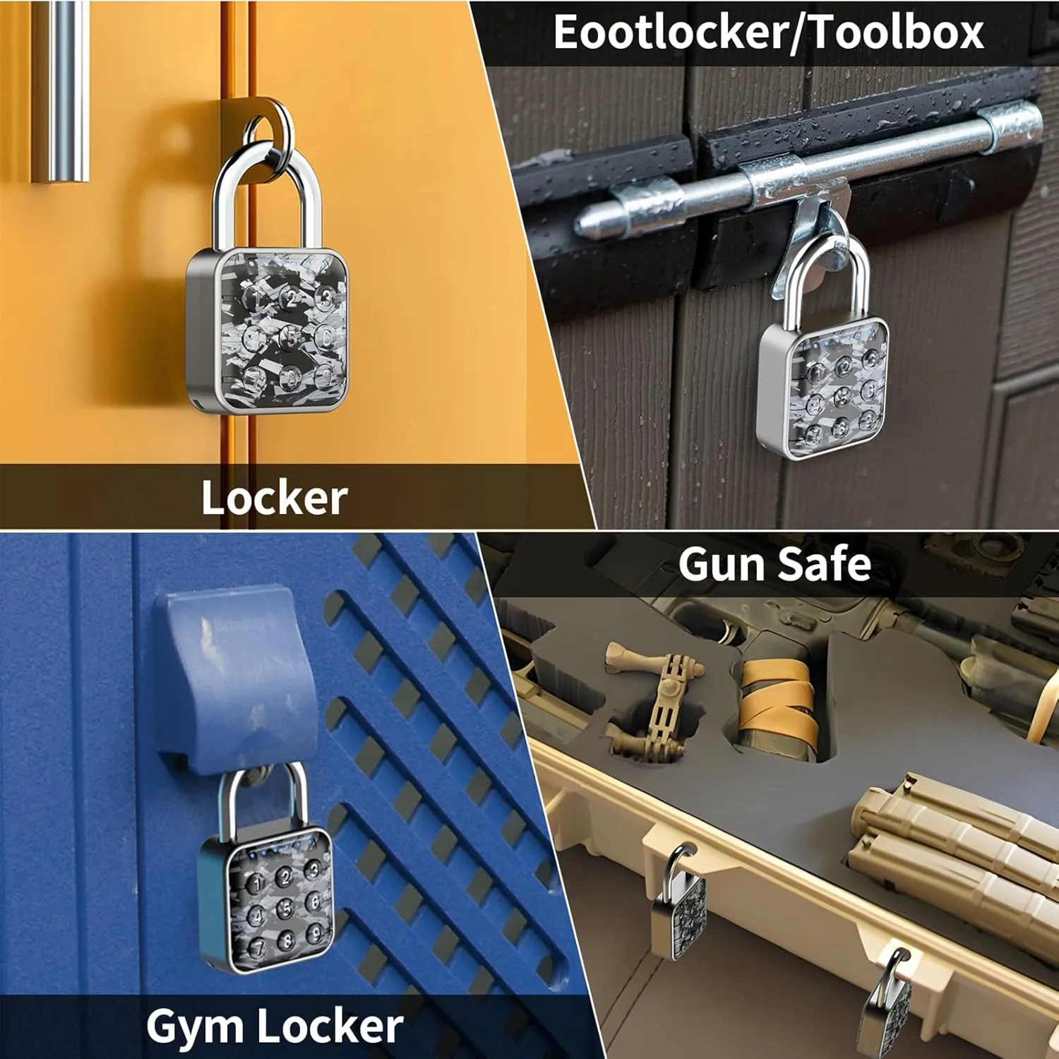Combination Lock, Combination Lock for Locker, Locker Lock & Gym Locker Lock - High Security, Easy to Use for Gym, School, Travel, Outdoor (Abstract Shards)