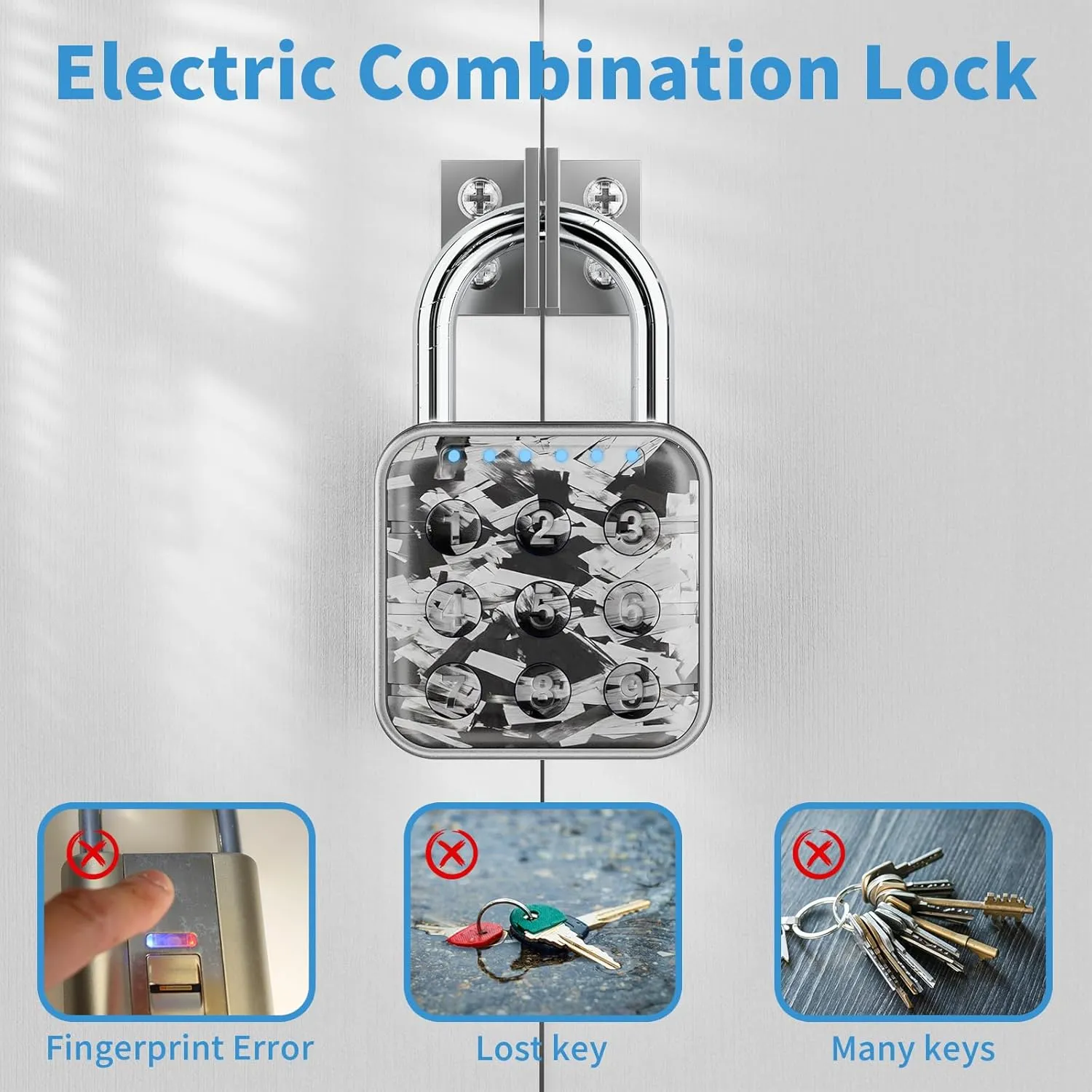 Combination Lock, Combination Lock for Locker, Locker Lock & Gym Locker Lock - High Security, Easy to Use for Gym, School, Travel, Outdoor (Abstract Shards)