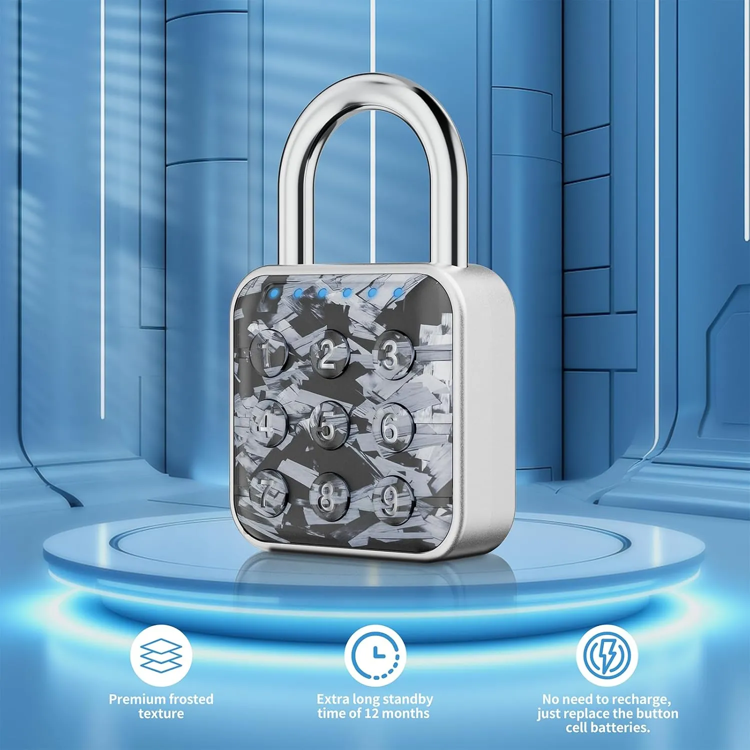 Combination Lock, Combination Lock for Locker, Locker Lock & Gym Locker Lock - High Security, Easy to Use for Gym, School, Travel, Outdoor (Abstract Shards)