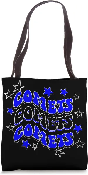 Comets School Spirit Mascot Blue Comets Pride Teacher Tote Bag